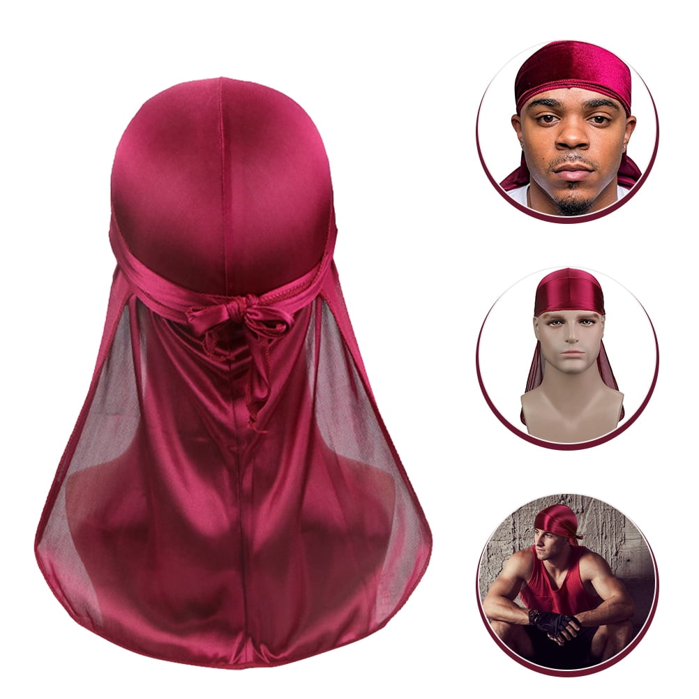 Durags For Men,silk-like Durags Satin Long-tail Head Wraps Silky