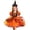 Z101-Orange, variant on LILIYA Girls Halloween Sequin Party Dress with Pleated Skirt, Elegant Gown for Celebrations and Events 4-5 Years