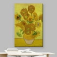 thumbnail image 3 of wall26 Canvas Print Wall Art The Sunflowers II by Master Artist Vincent Van Gogh Nature Wilderness Illustrations Fine Art Relax/Calm Multicolor for Living Room, Bedroom, Office - 24"x36", 3 of 7