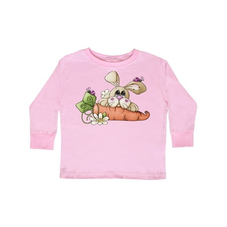 

Inktastic Ladybugs and Bunny Rabbit with Carrot Gift Toddler Boy Girl Long Sleeve T-Shirt