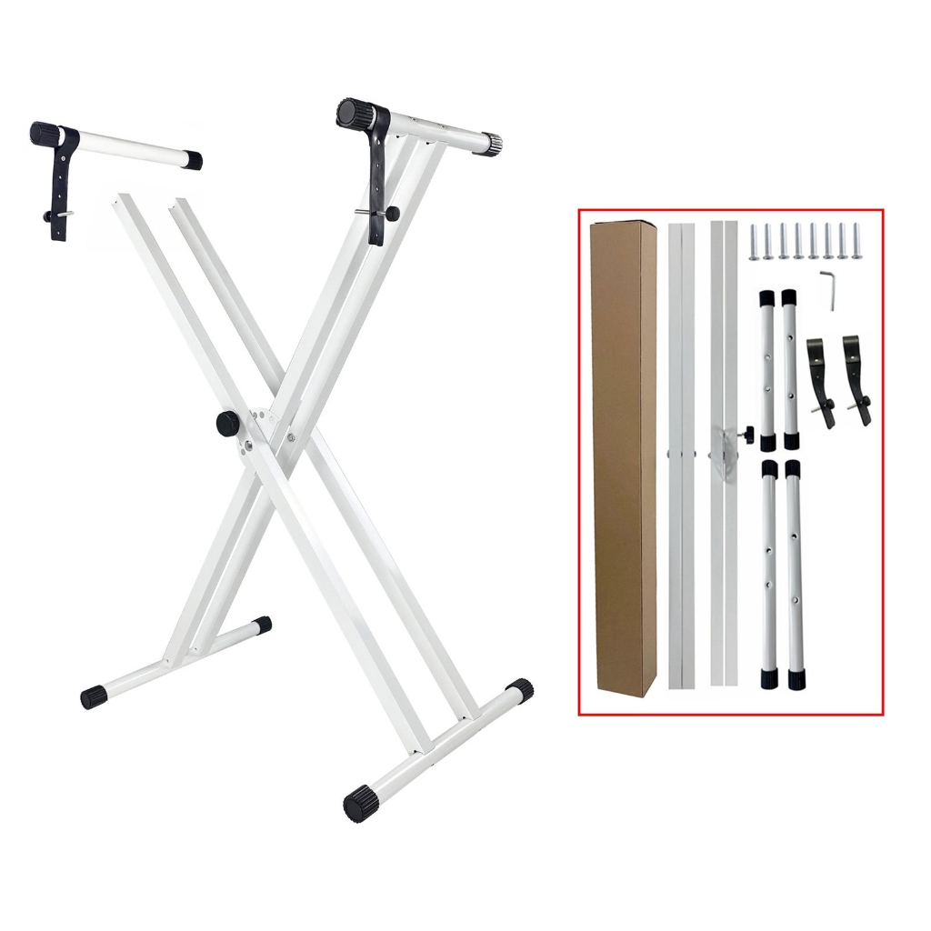 WINDLAND Adjusted Panio Keyboard Holder Panio Stand Double Braced Electric Paino Stand with Locking Strap for Electronic Piano