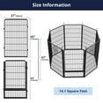 thumbnail image 3 of SunsGrove Decorative Garden Fence with Gate 45 in(H) x 17.8 ft(L) 8 Panels, Heavy Duty Metal Animal Barrier Fence for Yard, Flower Bed Fencing, Garden Border Fence, Easy Set Up, Black, 3 of 10