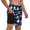 thumbnail image 2 of Fuzoiu Pirate Skulls 1 Print Men's Swim Shorts,Quick-Dry Double-Layer Swim Trunks,Board Trunks,Beach Shorts Swimwear Bathing Suits-3X-Large, 2 of 6