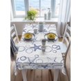 thumbnail image 6 of Navy Blue Coastal Table Cloth, Waterproof Tablecloth for Rectangle Tables, Starfish Nautical Ocean Sea Wooden Reusable Washable Fabric Table Cover for Restaurant Kitchen Dining Tables 60"x84", 6 of 8