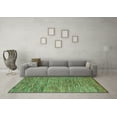thumbnail image 3 of Ahgly Company Indoor Round Abstract Turquoise Blue Modern Area Rugs, 6' Round, 3 of 4
