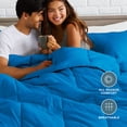 thumbnail image 5 of Bare Home Down Alternative Comforter Set - 3-Pieces - All Seasons - Queen, Medium Blue, 5 of 10