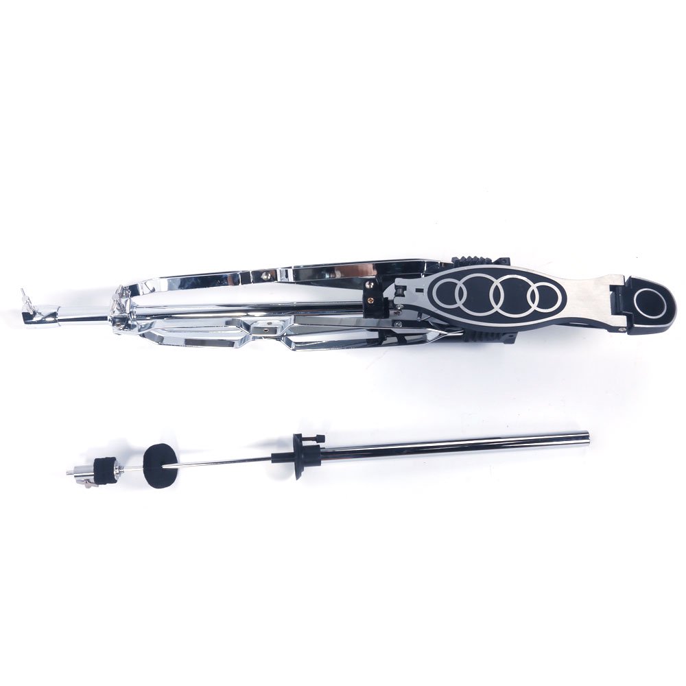 GZXS Professional Pedal Control Style Drum High Hat Cymbal Stand With Pedal Silver & Black