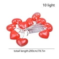 thumbnail image 3 of Red Heart String Lights for Valentine's Day | 59 or 78.7 Inch Battery Powered LED Lights | Romantic Room Decor for Birthday Proposal Party | 1 Pack, 3 of 6