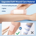 thumbnail image 5 of XIRQI 20 Count Silicone Super Absorbent Wound Dressing Gentle Border 5" X 5" Adhesive Bandages for Diabetic Foot Ulcers,Heavy Exudate Wound Care Pads, 5 of 7