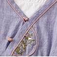 thumbnail image 4 of Birdeem Womens V-Neck Button Printed Loose Shirt with Three Quarter Sleeves Top, 4 of 12