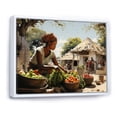 thumbnail image 2 of Designart "Market in Vibrant Africa III" African Floater Framed Wall Decor, 2 of 7