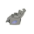 thumbnail image 7 of Fortuner Modern Style Recliner Sofa Made with faux leather and Wood in Gray, 7 of 7