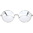thumbnail image 2 of Round Sunglasses - (56mm) Silver Frame / Clear Lens, 2 of 4