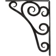 thumbnail image 4 of Ekena Millwork 1 1/2"W x 10"D x 12"H Tristan Wrought Iron Bracket, (Single center brace), Antiqued Silver, 4 of 8