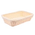 thumbnail image 3 of Masteelf Wicker Storage Basket Plastic Woven Fruit Basket Dessert Basket 35X27CM Beige, 3 of 6