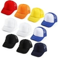 thumbnail image 2 of 10 gorras de camionero en blanco para sublimación, cómodas gorras de malla de poliéster, gorras de béisbol unisex de malla con cierre a presión, gorras de malla de verano para hombres y mujeres., 2 of 7