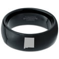 thumbnail image 2 of Tungsten New Mexico The Land of Enchantment State Band Ring 8mm Men Women Comfort Fit Black Dome Polished, 2 of 4