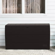 Duramax 71 Gallon Outdoor Plastic Resin Deck & Garden Organizer Storage Box, Brown