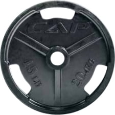 CAP Barbell Olympic Rubber Encased Commercial Grip Plate, 5 Pounds