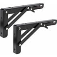 thumbnail image 2 of Soporte de estante plegable, estante de pared plegable, soporte plegable, consolas de carga pesada y soportes para estantes utilizados para banco de trabajo, estante, 8 pulgadas, 2 of 5