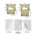 thumbnail image 6 of Sunflower Bee Kitchen Curtains Swag Valance and Tier Curtains Set 24 Inch Length, Vintage Summer Botanical Farmhouse Rod Pocket Drape Panels Pair Swag Curtains for Bathroom/Cafe/Window, 6 of 6