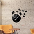 thumbnail image 3 of Pegatinas de espejo acrílico Reloj de pared Hada mariposa 3D DIY relojes para niña regalo sala de estar decoración del hogar , negro negro3 Colco Reloj de pared, 3 of 7
