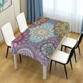 thumbnail image 7 of GZHJMY Mandala Tablecloth, Rectangle Waterproof Washable Polyester Table Cover for Picnic Dinner Holiday Party Decor, 60 x 60 Inch, 7 of 7