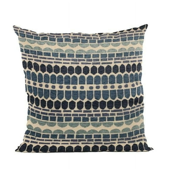 Blue Harmony Border Luxury Throw Pillow - 20 x 20 in.