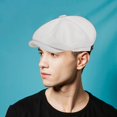 thumbnail image 3 of Jiibva Men's Breathable Octagonal Cap Vintage Newsboy Hat Casual Beret Hat Fashion Hip Hop Cap Street Cap for Spring Summer, 3 of 7