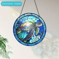 thumbnail image 4 of Stained Glass Turtle Suncatcher Window Hanging - Handmade Sea Turtle Suncatchers for Windows with Hooks - Sea Glass Wall Art Home Decor Outdoor Garden Sun Catcher - Birthday Gifts for Mom Grandma, 4 of 5
