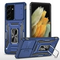 thumbnail image 1 of K-Lion Samsung Galaxy S21 Ultra Case, Heavy Duty Rugged Case with Kickstand Pocket Shockproof,Slide Holder Back Cover for Samsung Galaxy S21 Ultra 6.8 inch,Navyblue, 1 of 7