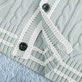 thumbnail image 5 of Coerni Girls V-Neck Cardigan Toddler Button Front Jacket Cable Knit Sweater Coat Top Sweatshirt Preppy Single Breasted Outwear, 5 of 7