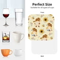 thumbnail image 6 of Naloa Watercolor Bee Honey Honeycomb Bee Coasters for Set of 4 - PU Leather Coasters, Coasters for Table Cup Tea Coffee Beer, Decorative for Kitchen Homedecor (Round), 6 of 6