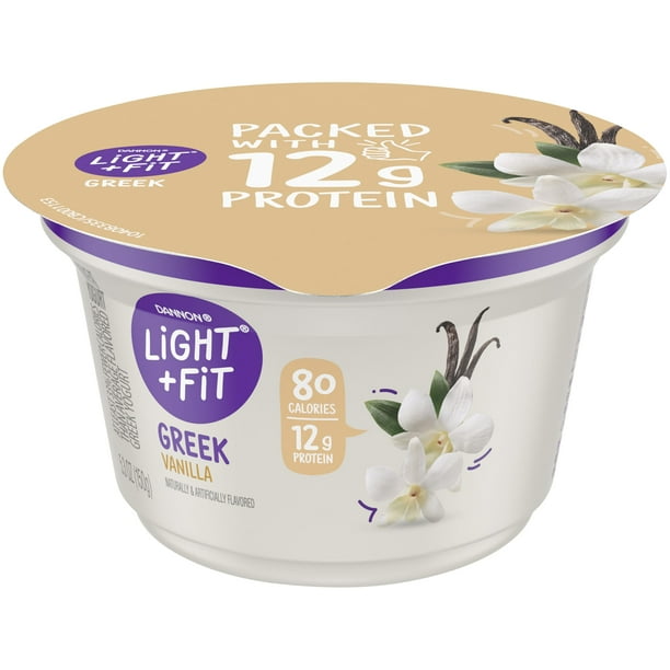 Light Fit Nonfat Gluten Free Vanilla Greek Yogurt 5 3 Oz Walmart Com