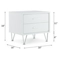 thumbnail image 6 of ACME Deoss Nightstand with 2 Drawers in White, 6 of 6