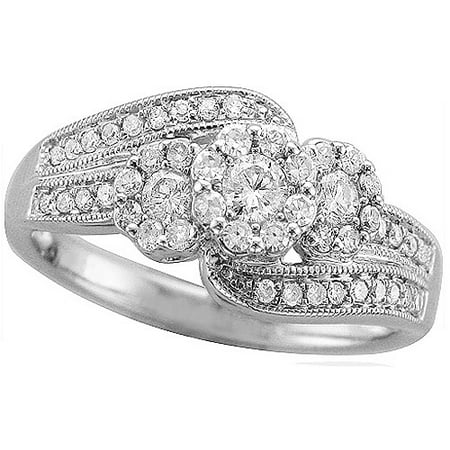 Forever Bride 1/2 Carat T.W. Diamond Engraved Sterling Silver ...