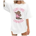 thumbnail image 2 of Western Cowgirl Style Graphic Tees for Women 2026 Summer Casual Short Sleeve Crewneck T Shirts Country Music Shirt, 2 of 4