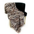 thumbnail image 3 of Plutus Brown Wild Rabbit Faux Fur Luxury Throw Blanket, 3 of 3