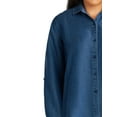 thumbnail image 2 of Time and Tru Women's Button Front Shirt with Long Sleeves, Sizes XS-XXXL, 2 of 5