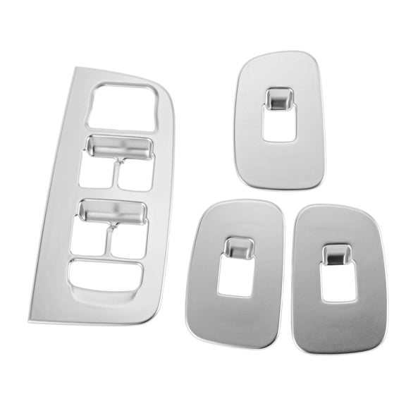 Unique Bargains Window Lift Switch Panel Trim Cover for Volvo XC60 2018-2020 Front Rear Car Door Window Control Button Interior Accessories Electroplating Sub