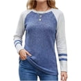 thumbnail image 2 of NominalSnug Long Sleeve Shirts for Women Lightweight Sweaters Fall Outfits 2026 Color Block Winter Clothing Dressy Casual Pullovers, 2 of 8