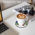 thumbnail image 6 of Navy Blue Snowman Christmas Coasters Set of 2, Absorbent Coasters for Drinks, Green Xmas Tree Snowflake Winter Coaster for Desk Coffee Table Protection, Home Decor House Warming Gifts 4", 6 of 8