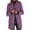 Purple, variant on Long Coats For Women Winter Stand Collar Single Breasted Wool Coats Wool Blend Peacoat Thicken Jacket