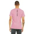 thumbnail image 3 of Daxton Adult Unisex Tshirt New York Script with Vertical on the Back, Pink Black, 3XL, 3 of 3