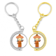 thumbnail image 1 of Sonrisa abrigo Mongolia Cartoon Anillo de oro de metal llavero llavero, 1 of 4