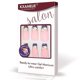 thumbnail image 2 of UBIUO Pink French Tip Press on Nails Long Square Shape Glossy Nude Glue Nails Black White Wave Point Pattern Full Cover Cute Fake Nails Designs Acryli, 2 of 4