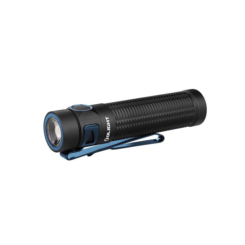Olight Baton 3 Pro Brush Strokes Rechargeable Flashlight, 1500 Lum, Cool White （Black）