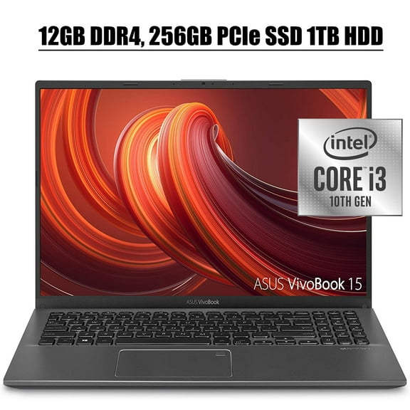 ASUS VivoBook 15 2020 Newest Thin and Light Laptop I 15.6" FHD Display I 10th Gen Intel Core i3-1005G1(> I5-7200U) I 12GB DDR4 256GB PCIe SSD 1TB HDD I Fingerprint Win 10