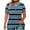 Navy, variant on Plus Size Tops for Women Striped Casual V Neck Short Sleeve Color Block T-Shirts Loose Comfortable Tee (XL, Pink)