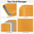 thumbnail image 4 of Magnetic Magsafe Wallet Cell Phone Card Holder for iPhone 15 Series, Stronger Magnetic RFID Leather Phone Wallet Stick on Series of iPhone 14/13/12 Pro/Promax and Magsafe Devices, Yellow, 4 of 13